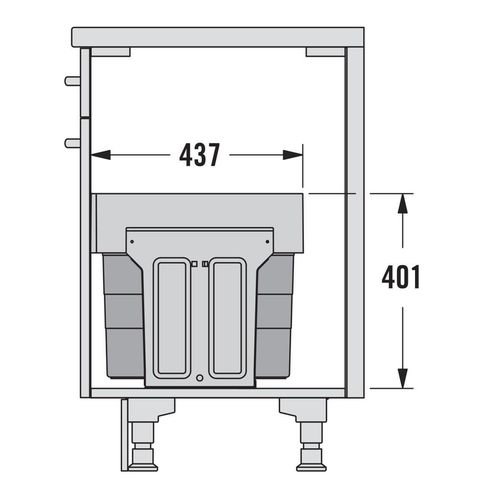 cumpără Feronerie pentru mobilă Hailo 3666911 Tandem 28 dark grey în Chișinău 