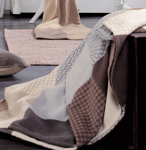 cumpără Textile de casă Ibena 1975/300 Jacquard Baumwolldecke Pittsburgh mith GOTS Zertifikat Brown/grey în Chișinău 