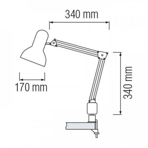 cumpără Lampă de masă și corp de iluminat Horoz RANA, 60W, E27, negru (048-013-0060) în Chișinău 