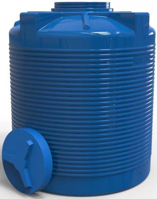 купить Летний душ Uniplast 37090/1 Rezervor apa 1000L vertical, oval (albastru) cu stut D.1/2" 110x130cm в Кишинёве 