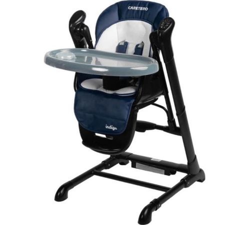 cumpără Scaun de masă Caretero 7652 Стульчик+Качели Indigo Чёрно-Синие în Chișinău 