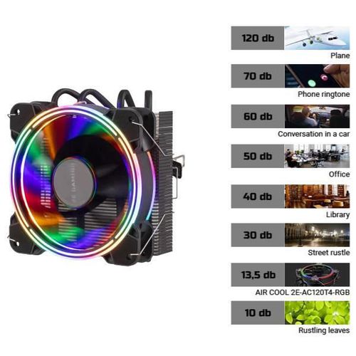 cumpără Cooler 2E 2E-AC120T4-RGB AIR COOL (AC120T4) în Chișinău 