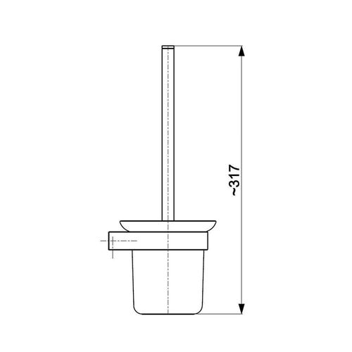 купить Ёршик для унитаза kfa armatura Moza латунь матовое золото 109164 в Кишинёве 