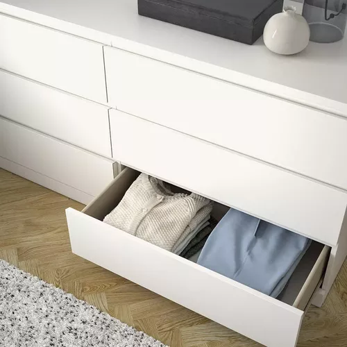 купить Комод Ikea Malm 6 sertare 160x78 (Alb) в Кишинёве 