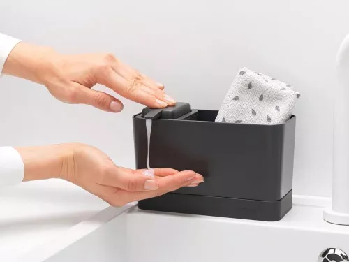 cumpără Accesoriu pentru baie Brabantia 30 26 02 Sink Organiser&Soap Dispenser Brabantia, Dark Grey în Chișinău 