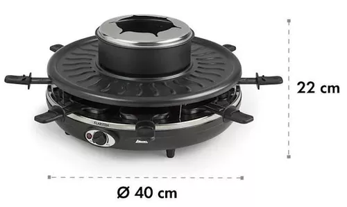 купить Товар для пикника Klarstein Гриль с раклетом и фондю Fonduelette Black в Кишинёве 