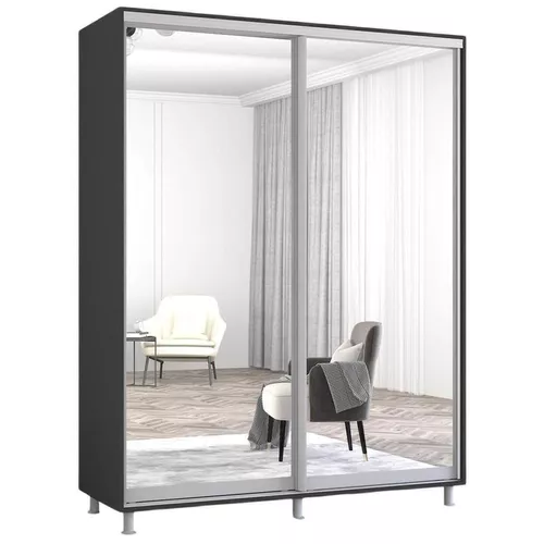 cumpără Dulap Mobildor-Lux Aron-P uși glisante din oglinzi (160x60x230H cm) Anthracite în Chișinău 