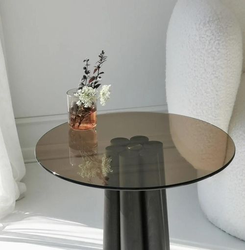 купить Журнальный столик Trendy Thales, Negru, Bronz в Кишинёве 