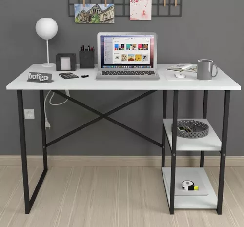 cumpără Masă de birou Nex Home 2 compartimente, metal 120x60 cm, Alb (20-02-01) în Chișinău 