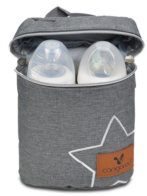 купить Посуда для кормления Cangaroo Термоизолятор для бутылочки Charlie Dark Grey в Кишинёве 