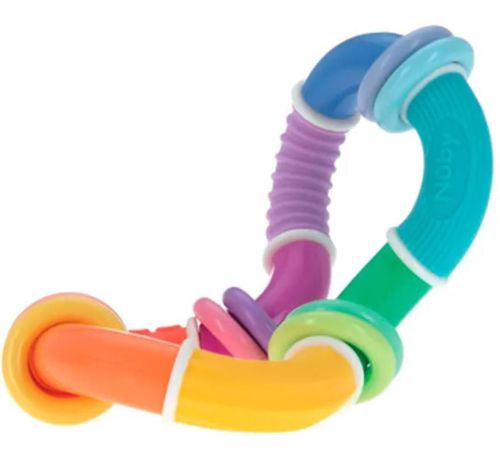 cumpără Iinel dentiție Nuby NV06029 Twist&Rattle Teether Toy with Rings (6m+) în Chișinău 