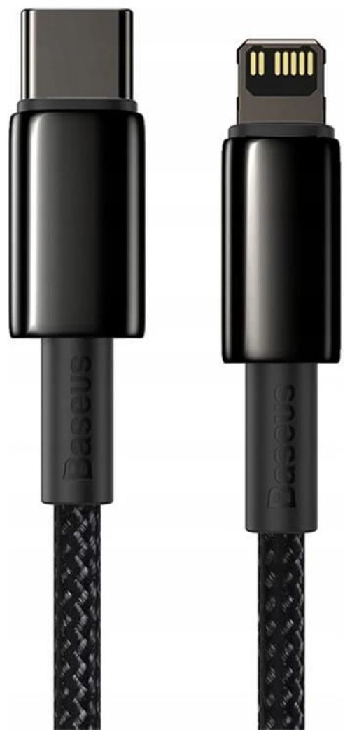 купить Кабель для моб. устройства Baseus CATLWJ-01 Type-C to Lightning Tungsten Gold Fast Charging PD 20W 1m, Black в Кишинёве 