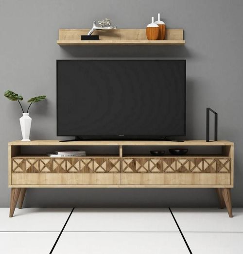 купить Тумба напольная для TV Trendy Linie, Stejar 150x50x30cm в Кишинёве 