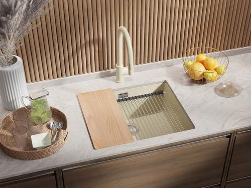 купить Мойка кухонная Primagran Prague 60 Level Undermount Beige + accesorii 470x460 MP6KB#P в Кишинёве 