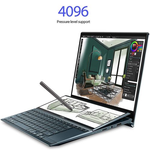 купить Ноутбук 14" ASUS ZenBook Duo 14 UX482EG Blue, Intel i7-1165G7 2.8-4.7Ghz/16GB/SSD 512GB M.2 NVMe/GeForce MX450 2GB/WiFi 6 802.11ax/BT5.0/HDMI/HD WebCam/Illum. Keyb./Sleeve/ Stylus Pen/ Screen Pad Plus 12.65"/14" Touchscreen IPS LED Backlit FullHD NanoEdge (1920x1080)/Windows10 Pro UX482EG-HY055R в Кишинёве 