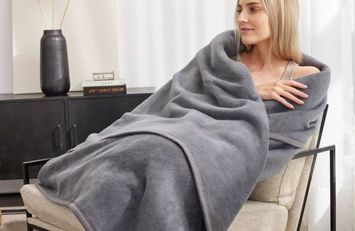 cumpără Textile de casă Ibena 3560/816 Uni Decke Porto Dark grey în Chișinău 