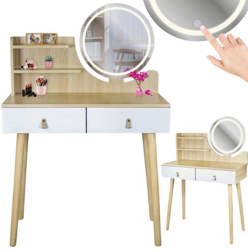 cumpără Masă Jumi CM-254152 de toaleta SCANDI 3, LED (natural/alb) în Chișinău 