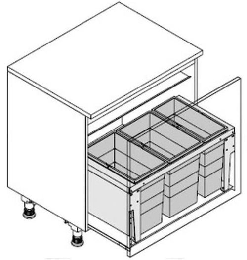 cumpără Coș de gunoi Hailo 3631881 Triple XL 800 în Chișinău 