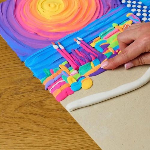 cumpără Set de creație Okto 10038 Tablou 3D cu plastilină ușoară 30x40сm, Park Güell, Barcelona în Chișinău 
