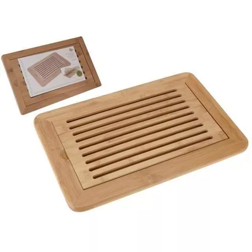 купить Доска разделочная Excellent Houseware 38871 Pentru paine cu plasa bambuc 38x24x2cm в Кишинёве 