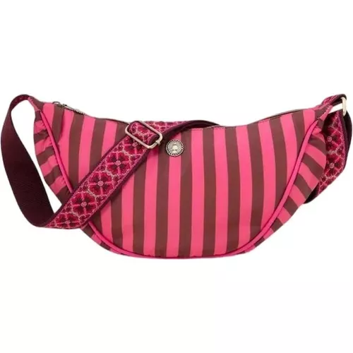 купить Сумка плечевая Pip Studio 51.273.418 Freya Half Moon Cross Body Bag Stripe Pink 34x10x16cm в Кишинёве 