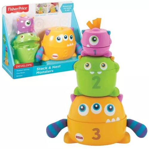 купить Игрушка Fisher Price FNV36 Piramida 2in1 Monstri в Кишинёве 
