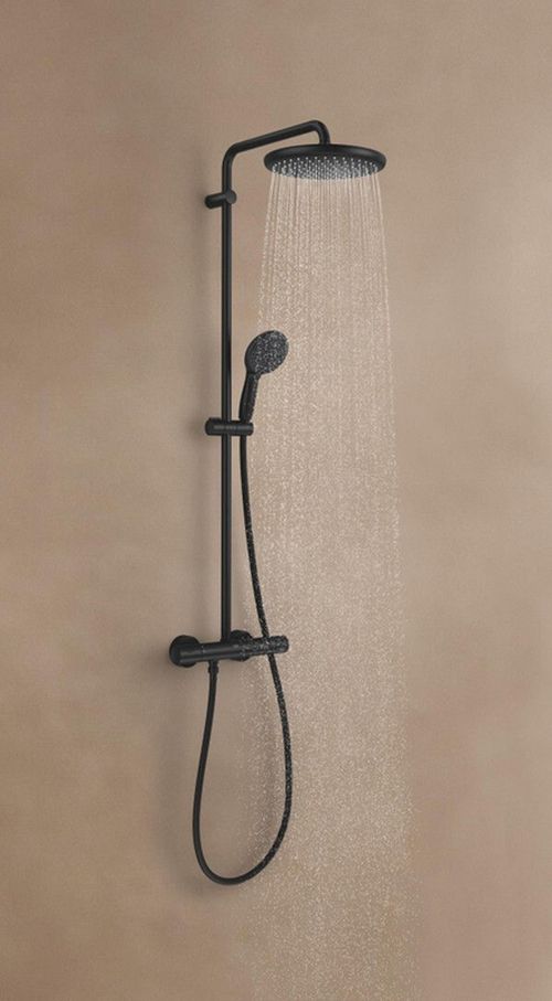 купить Душевая панель Grohe New Tempesta Cosmopolitan 250 Round Black Matt (termostatata) 266702431 в Кишинёве 