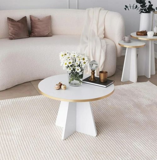 купить Журнальный столик Trendy Грибной, золотой, ореховый v2 в Кишинёве 