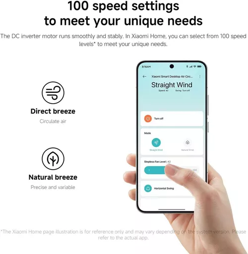 купить Вентилятор напольный Xiaomi Smart Desktop Air Circulation Fan в Кишинёве 