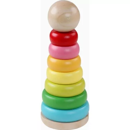 купить Игрушка miscellaneous (11164) пирамидка деревянная „Радуга" 170012 в Кишинёве 