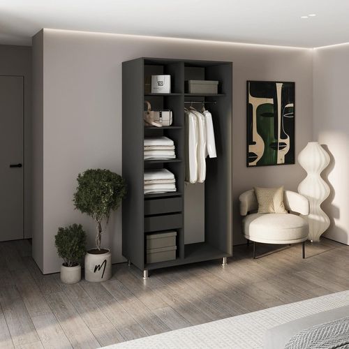 cumpără Dulap my-STYLE C10H1T01BM02-U11, 100x210, антрацит în Chișinău 