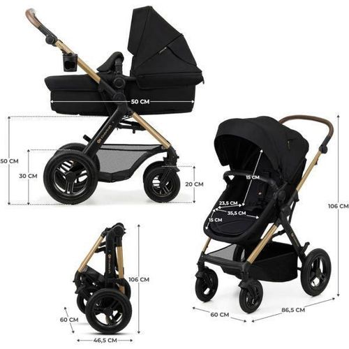 купить Детская коляска KinderKraft KSMOOV02BLK0000 Moov 3in1 Pure Air Black в Кишинёве 