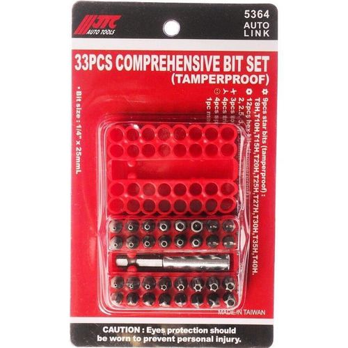 cumpără Set de tubulare, bite, duze JTC JTC-5364 Set de biți Torx, hexagonali și chei fixe de 1/4" cu suport magnetic, 33 buc. în Chișinău 