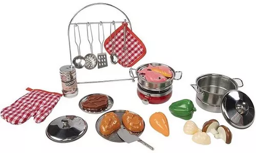 cumpără Bucătărie și veselă de jucărie Essa 555-BX010 set Bucătărie 25 elemente în Chișinău 