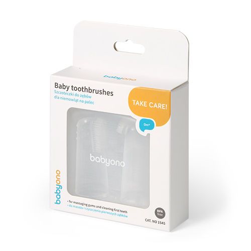 Силиконовые зубные щетки для первых зубов Babyono 