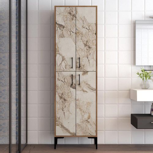 купить Шкаф-пенал Trendy Berlin A-Nuc, Marmura Alba 60x200x35cm, multifunctionala (GTR006634) в Кишинёве 