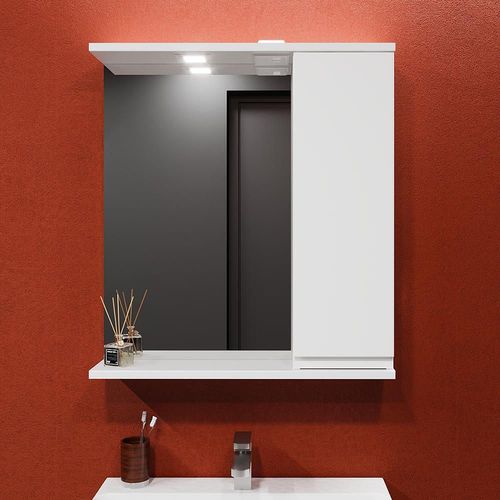 cumpără Oglindă baie Bayro Studio 700x750 правый белый мат în Chișinău 