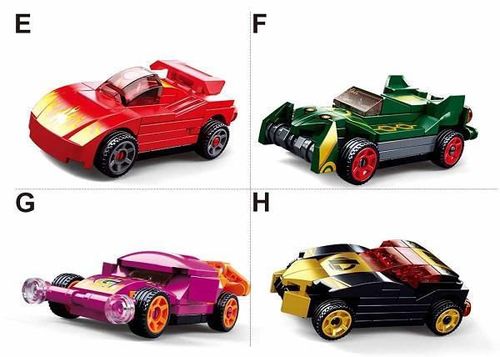 купить Конструктор Sluban B0801 Set de constructie Masina sport cu inertie 8 modele de la 48 pina la 55elem. в Кишинёве 