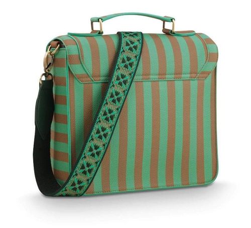 купить Сумка плечевая Pip Studio 51.273.429 Frances Cross Body Bag Medium Stripe Green 25x9x21.5cm Green в Кишинёве 