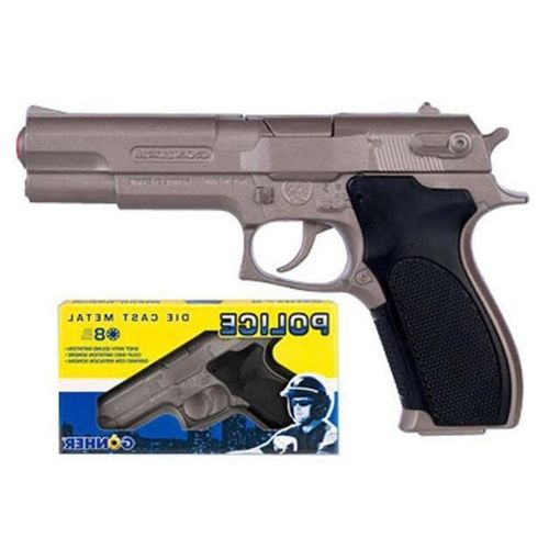 купить Игрушечное оружие Gonher 45/0 Pistol de politie, metalic (8 gloante), 46421 в Кишинёве 