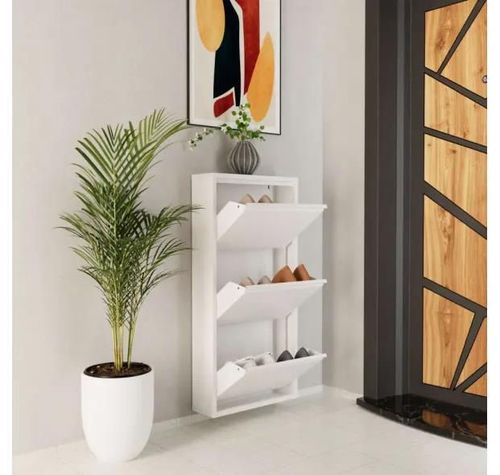 купить Полка для обуви Trendy 3 Piece Metal-White, 50x103x15cm в Кишинёве 
