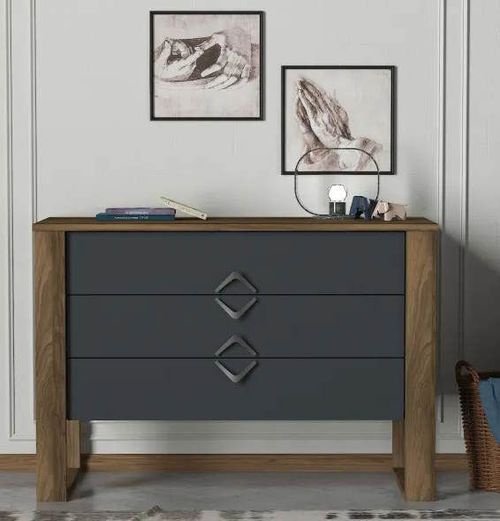 купить Комод Trendy Bumerang, NucAntracit, 110x76x45cm (GTR005842) в Кишинёве 