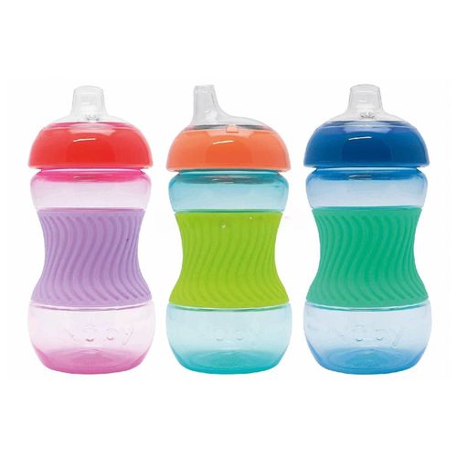 cumpără Cană cu pai Nuby NV04032 Поильник Mini Easy Grip Cup with Sleeve 180ml (4m+) în Chișinău 