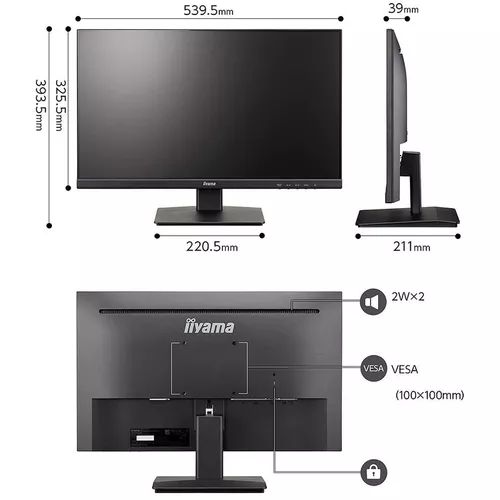 cumpără Monitor 23.8 Iiyama ProLite XU2493HS-B4 IPS Borderless 75Hz Monitor WIDE 16:9, 0.275, 4ms, 75Hz refresh rate, Speakers 2x2W, Advanced Contrast 80M:1, Static Contrast 1000:1, H:30-85kHz, 1920x1080 Full HD, HDMI/Display Port/VGA, TCO03 în Chișinău 