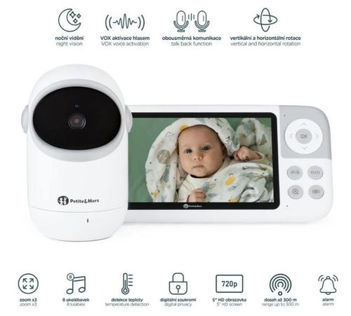 купить Видеоняня Petite&Mars 680045 Monitor video digital Eve 5.0 в Кишинёве 