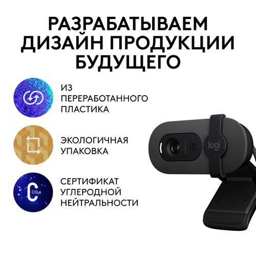 купить Веб-камера Logitech Brio 100 Full HD Graphite в Кишинёве 