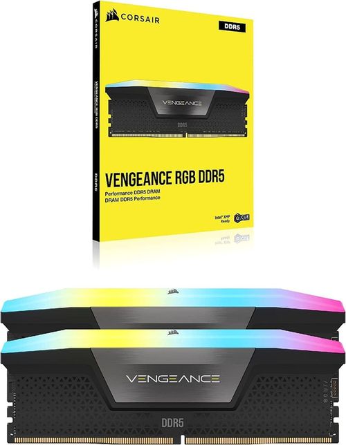 cumpără Memorie operativa 32GB DDR5 Dual-Channel Kit Corsair Vengeance RGB Black 32GB (2x16GB) DDR5 (CMH32GX5M2E6000C36) PC5-48000 6000MHz CL36-44-44, Retail (memorie/память) în Chișinău 