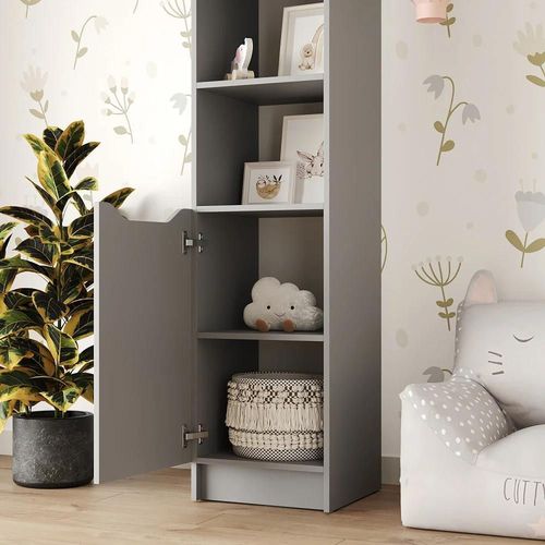 купить Шкаф детский MebelStar LILU 1D 40x40x210 Grey (MBS-1398) в Кишинёве 