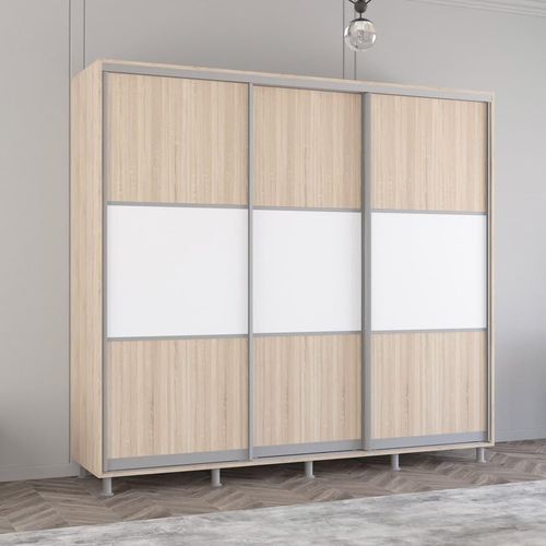 cumpără Dulap Mobildor-Lux Aron uși glisante din PAL orizontal (250x60x230H cm) Sonoma în Chișinău 