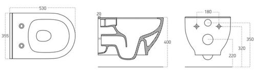 cumpără Vas WC Lucco Brilla Rimless подвесной în Chișinău 